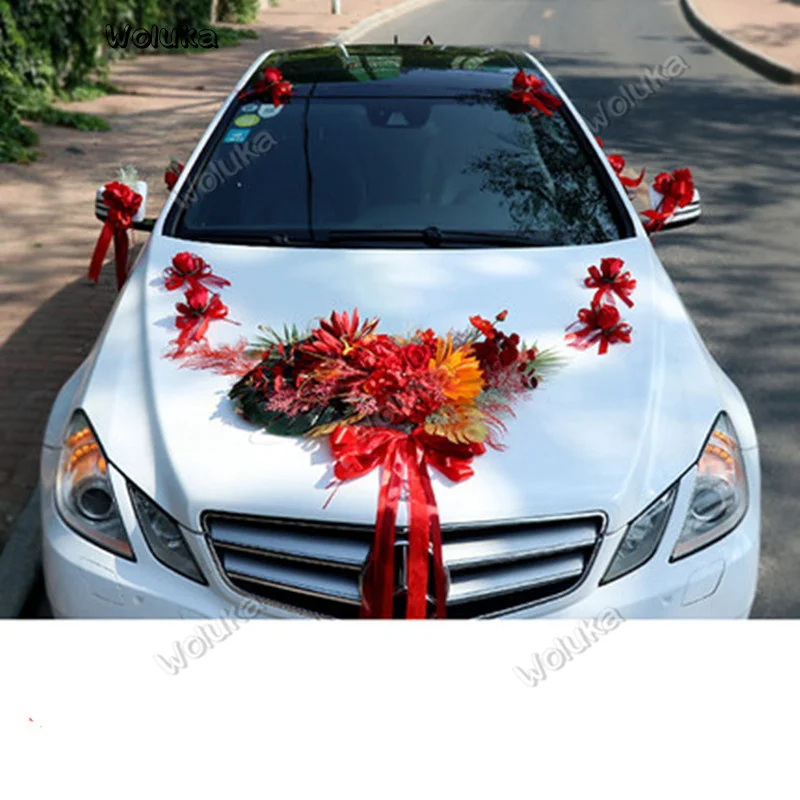 Украшение автомобиля свадебный автомобиль украшение цветочный набор спереди
