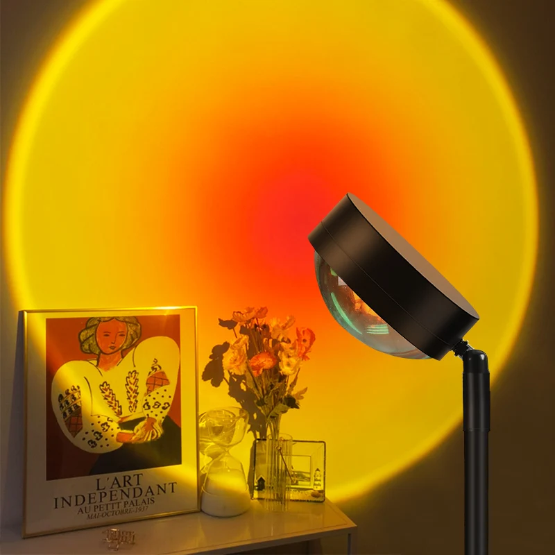 USB Радужный закат проектор лампа светодиодный светильник радужная атмосфера