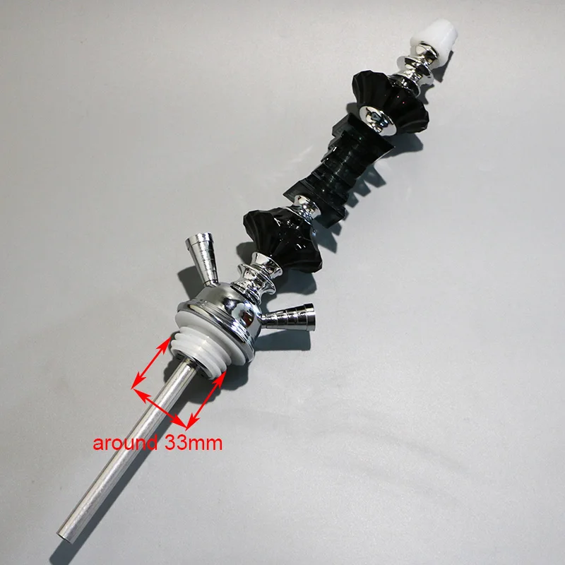 Полный набор кальяна кальян с стеклянной основой черный два шланга наргиле