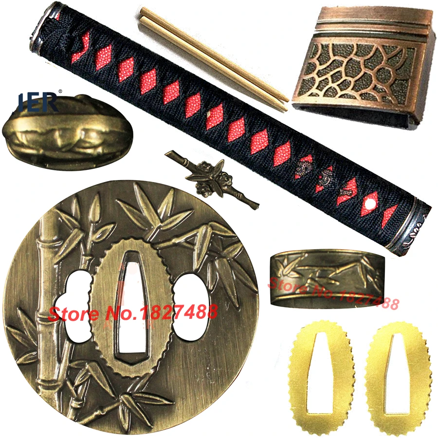 Бамбуковая тема Kirsite защита меча для Катаны/вакидзаси/Танто набор металлических