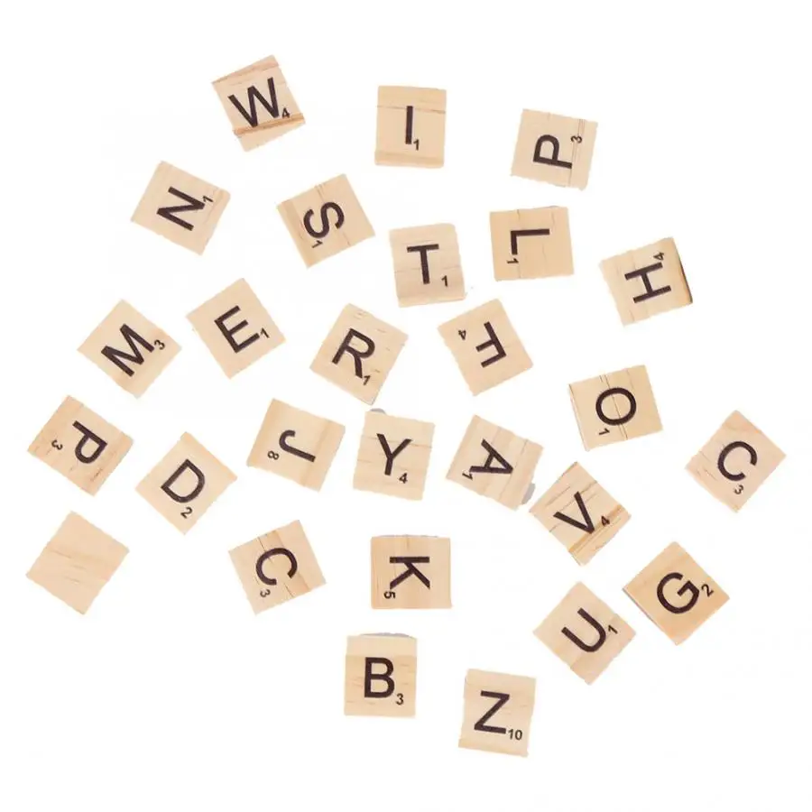 Набор из 2 предметов с буквами деревянные плитки головоломки блоки поделки