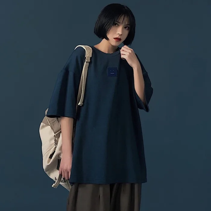 Летняя Новинка 2020 Популярная Корейская флисовая простая футболка с пятью