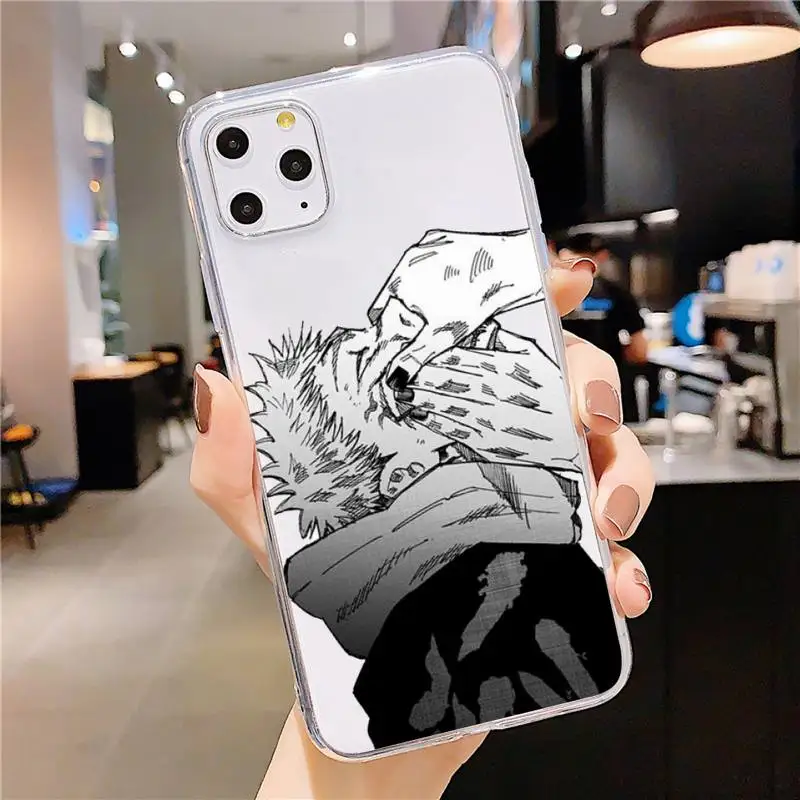 

Anime Cartoon Jujutsu Kaisen Phone Case Transparent soft For iphone 5 5s 5c se 6 6s 7 8 11 12 plus mini x xs xr pro max