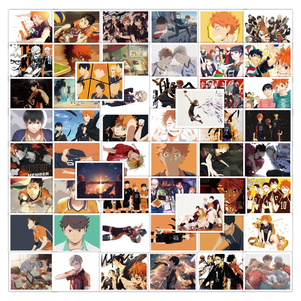 

10/50 Pieces Haikyuu! ! ! Volleyball Boy Sticker Diy Cartoon Anime Suitcase Notebook Skateboard Waterproof Decorative Sticker