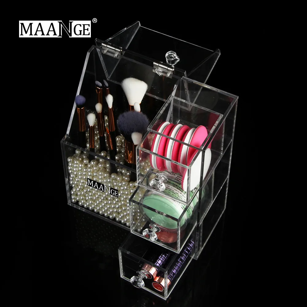HSU 2019 Новое поступление для девочек прозрачная Косметика макияжа Органайзер