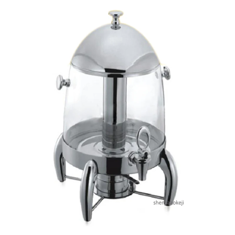

12L transparent juice tripod drink warmer Stainless steel keep hot/cold coffee dispenser 10-12P Commercial drink container 1PC