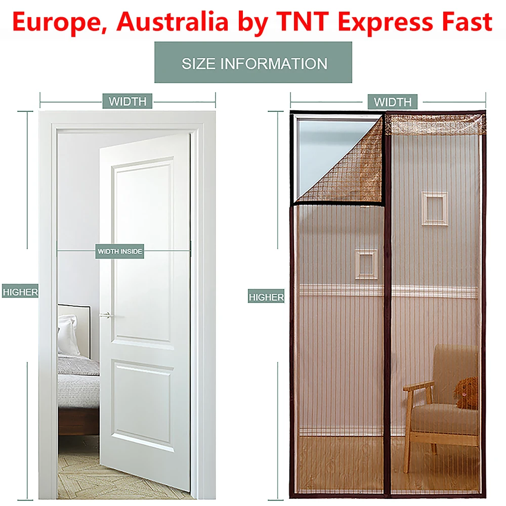 Москитная сетка с функцией Hands-free на магните Европа Австралия США | Дом и сад