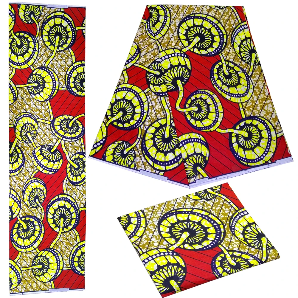 Африканская ткань с воском модный дизайн 6 ярдов 100% хлопок Анкары Африканский
