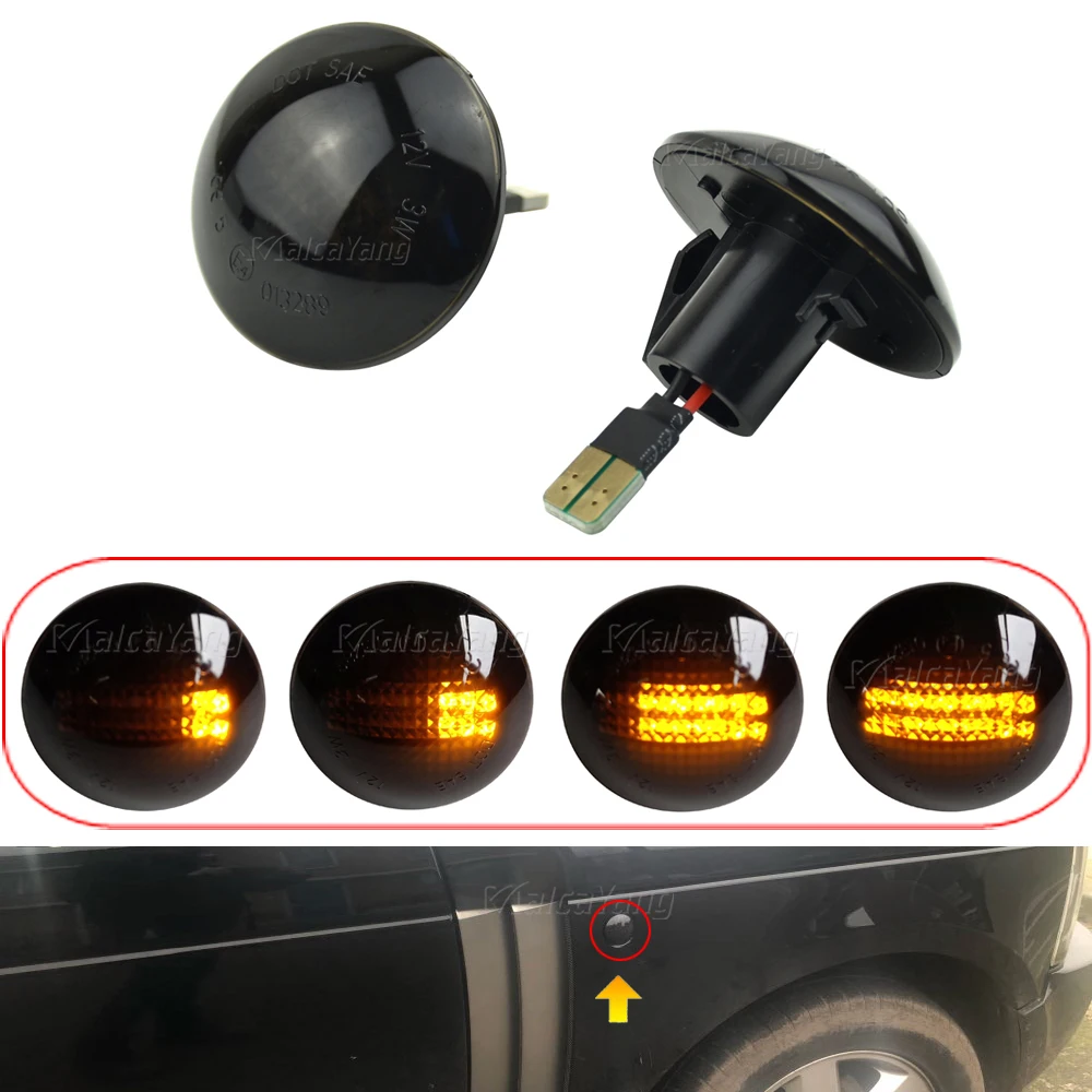 1 пара светодиодный указатель поворота сигнальные лампы боковой габаритный