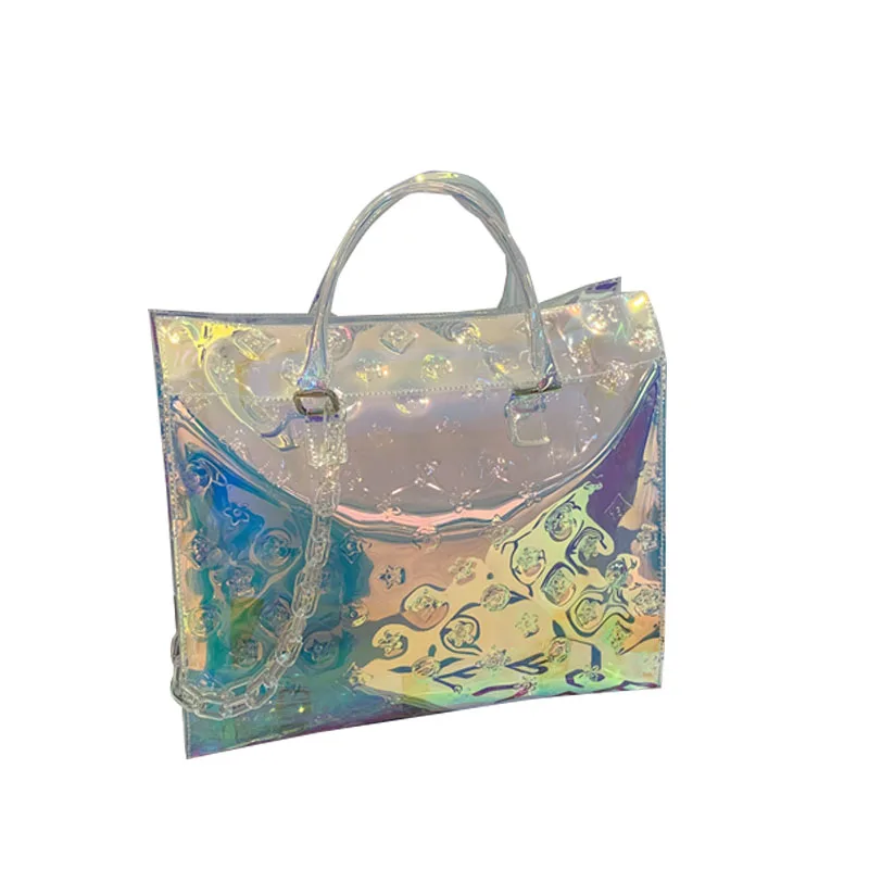 

Luxury Fashion Laser Small Square Bags for Women Classic Transparent Shoulder Messenger Bag Ladies Casual Crossbody Bag Handbags