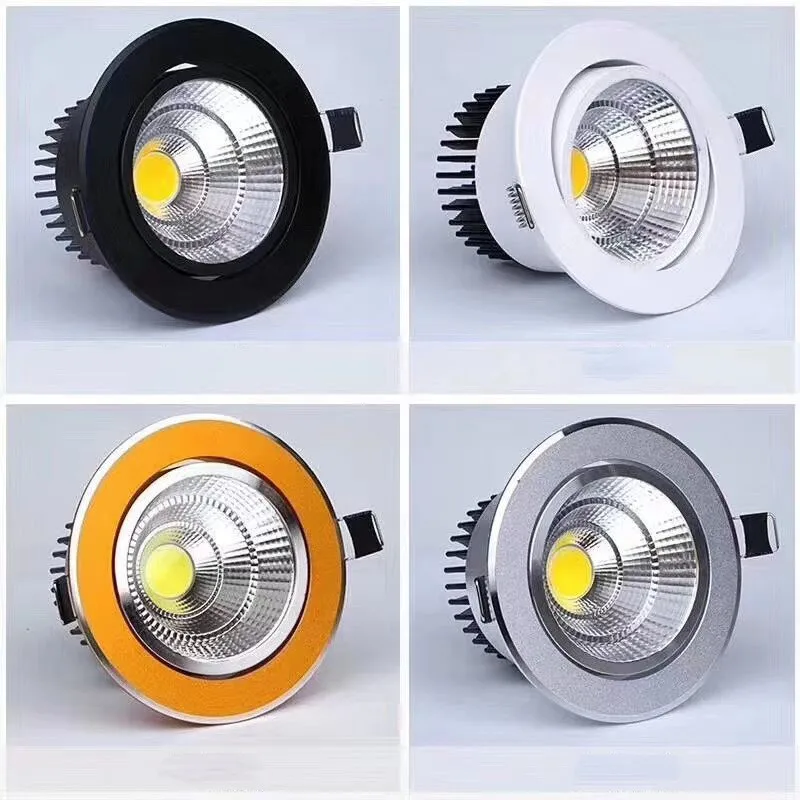 Dimmable Living room bedroom dining room spot light Led Downlight Light Ceiling Spot 3w 5w 7w 9w 12w 15w 18w AC85-230V Recessed led downlight 220v ceiling recessed spot light 3w 5w 7w 9w 12w 15w 18w 24w 30w ultra thin round led light