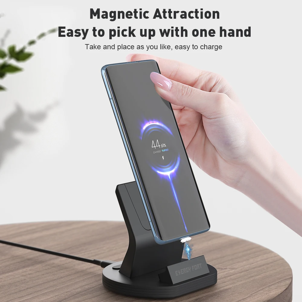 Cena Magnetyczna Bezprzewodowa ładowarka Do Xiaomi POCO X3 Pro M3 F3 M4 Oneplus 10Pro Szybkie Szybkie ładowanie Stacja Dokująca Do Stacji Dokującej
