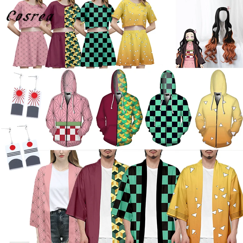 Мужской костюм кимоно из м/ф рассекающий демонов|Костюмы фильмов и ТВ| |