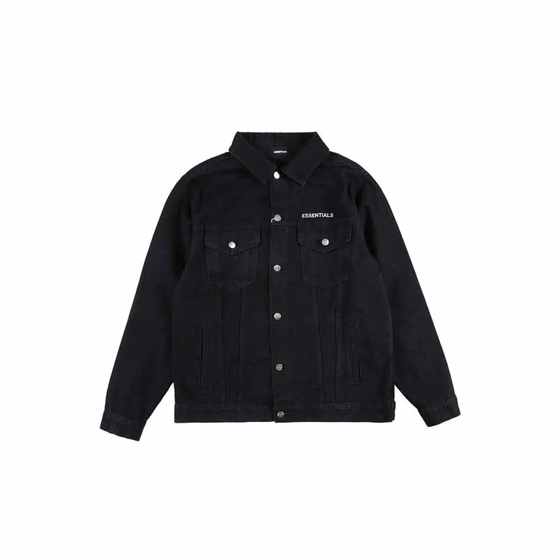 

Куртка мужская джинсовая с цветочным принтом, верхняя одежда в стиле хип-хоп, на пуговицах, одежда для осени