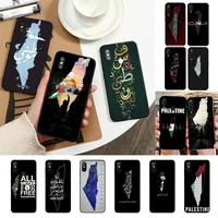 toplbpcs palestine map arabic phone case for redmi note 7 5 8a note8pro 9pro 8t coque for note6pro capa