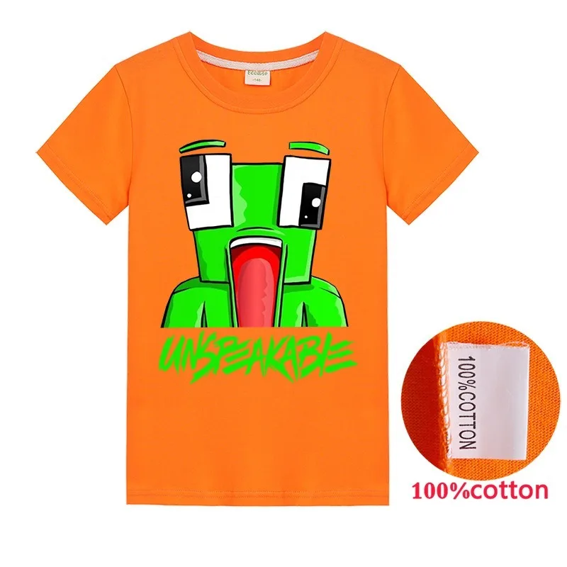 

2020 Youtuber T shirt vloger unspeakable Little boy girls tops cotton t shirt clothes kids black TShirts boys christmas clothing