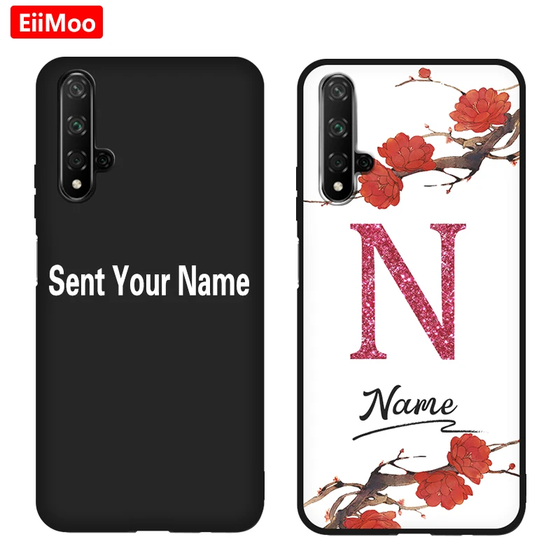 Чехол для телефона EiiMoo с индивидуальным именем и надписью Huawei Honor X10 V 30 20 10 9 Pro Plus