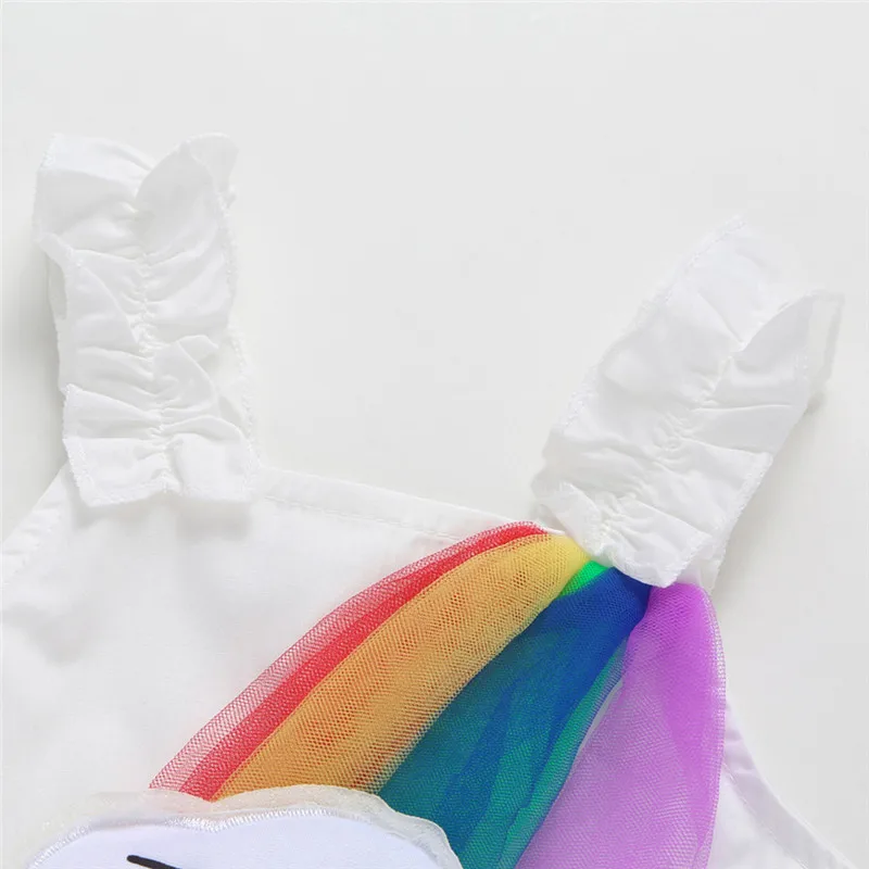 Одежда для девочек платье без рукавов радужной расцветки #4AA12 | Детская одежда и