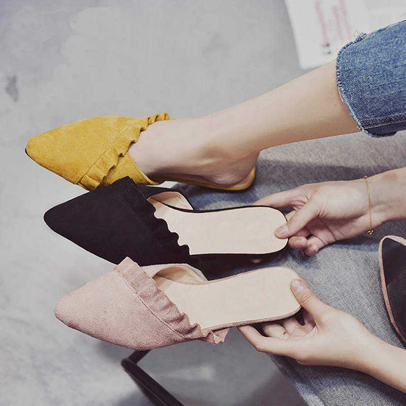 Шлепанцы женские универсальные повседневные сандалии на плоской подошве с