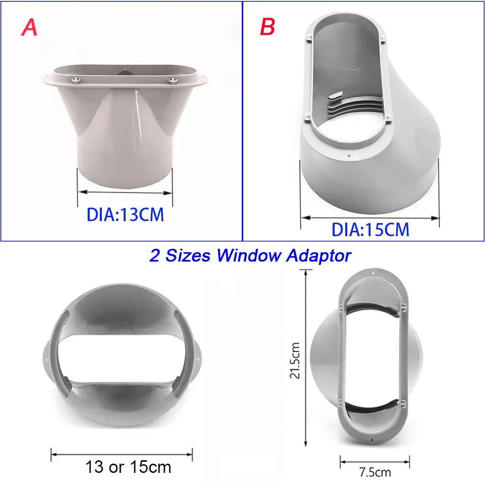 2/3 PCS Newest Air Conditioner Adjustable Exhaust Hose Window Kit Slide Plate Adaptor Tube Connector Wind Shield | Обустройство дома