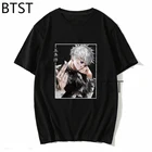 Футболка МужскаяЖенская в стиле хип-хоп, Harajuku, с коротким рукавом, футболки с аниме рисунком