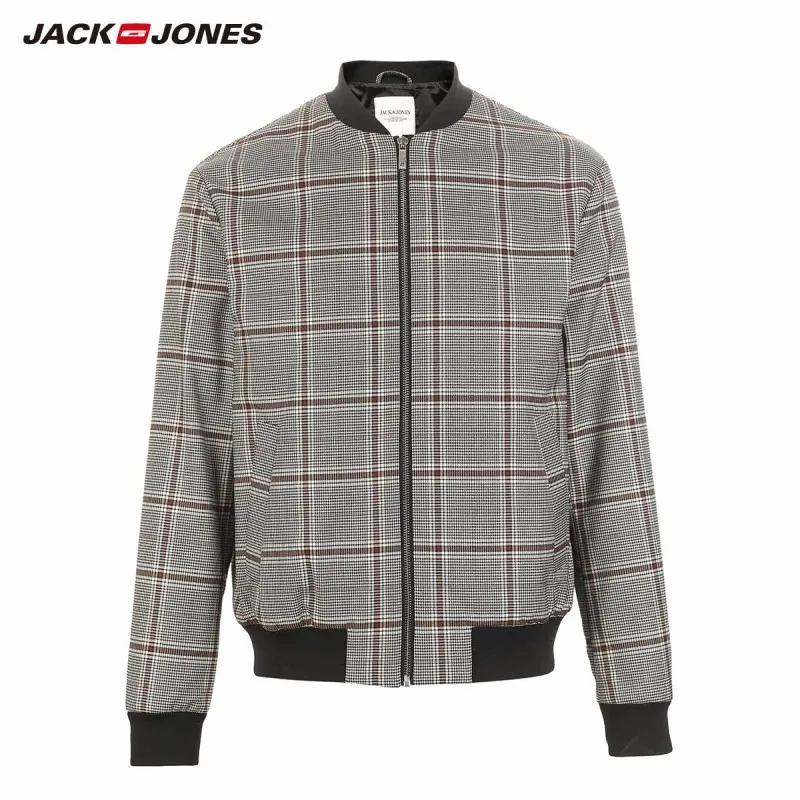 Мужская бейсбольная куртка в клетку JackJones уличная одежда 219121545 |