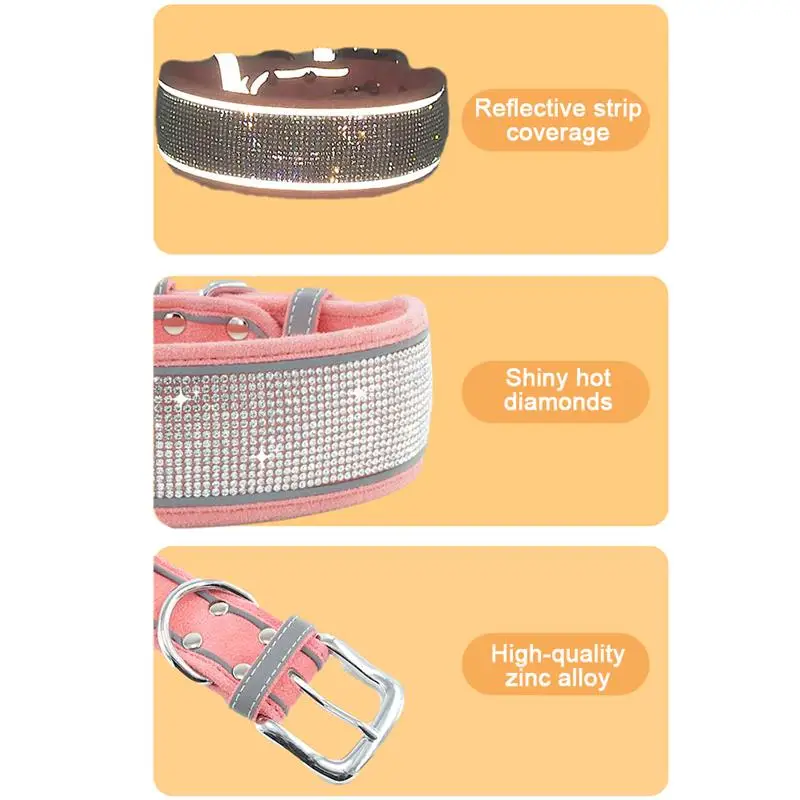 Домашние питомцы собаки ошейник для ночного жгут собака капот Bling Стразы Mutisize С