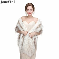 janevini winter bridal jacket for women faux fur shawls wraps bride wedding capes chaqueta de invierno para mujer bol%c3%a9ro femme
