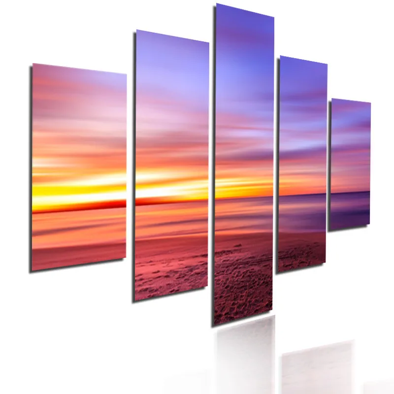 5 шт. розового золотого цвета облако закатывание пляж морской пейзаж водное небо