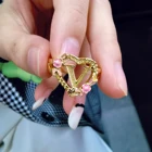 Кольцо в форме сердца с индивидуальными инициалами, Женское кольцо с золотыми буквами для подружки невесты, подарок для лучшего друга, 2021, модные ювелирные украшения на Хэллоуин