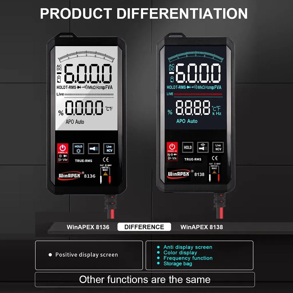 Интеллектуальный цифровой мультиметр с сенсорным экраном высокоточный