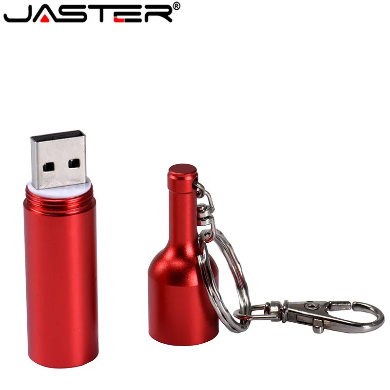 JASTER USB 2 0 популярная металлическая винная бутылка usb 64 ГБ флэш накопитель диск