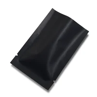 12x18cm 500pcs/lot Top Open Up Matte Black Aluminum Foil Packaging Bag Heat Seal Nuts Snacks Food Vacuum Mylar Packing Bags