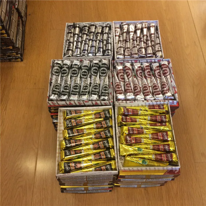 12 шт. Индийский крем для татуировок хна натуральный травяной временный