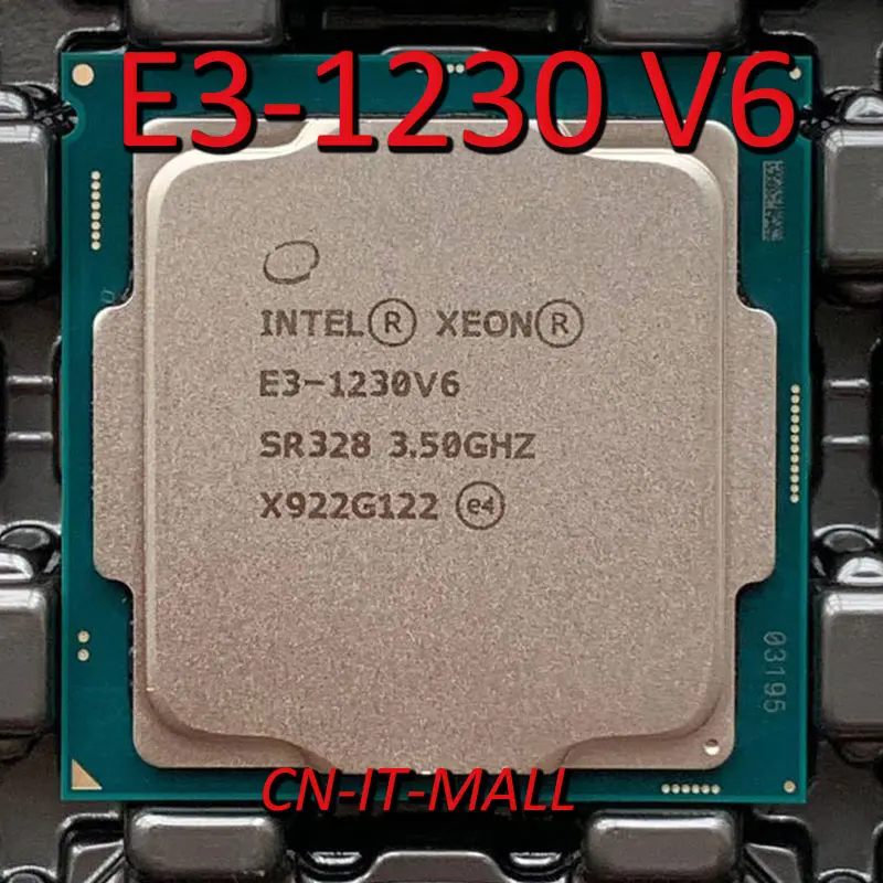

Intel Xeon E3-1230 V6 CPU 3.5GHz 8M 4 Core 8 Threads LGA1151 Processor