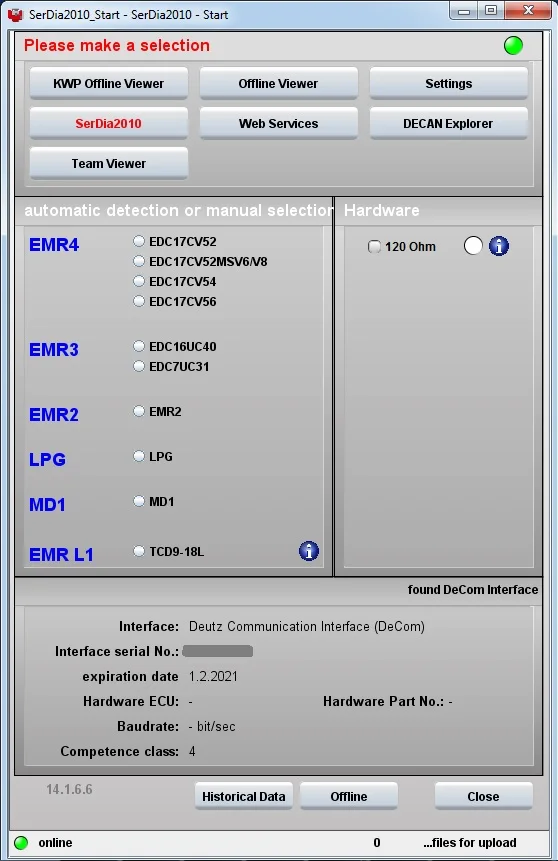 Программное обеспечение для Deutz Serdia2010 v. 14.1.8.3 (2021) SerDia 2010 6 уровень [2019]+ USB-ключ