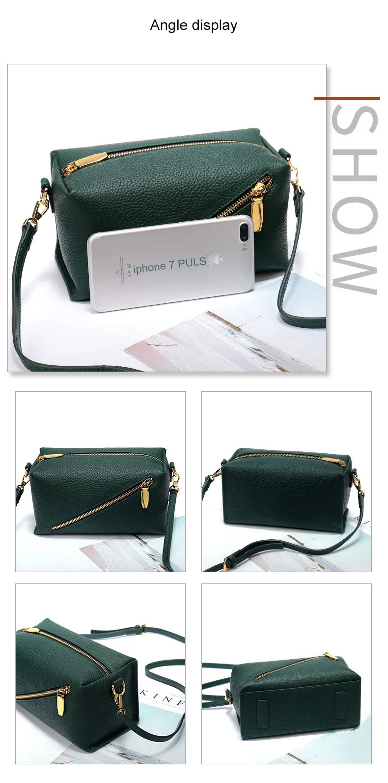 Brand crossbody bags for women Fashion Small Square Bag Genuine Leather bags women Zipper shoulder messenger bag sac main femme