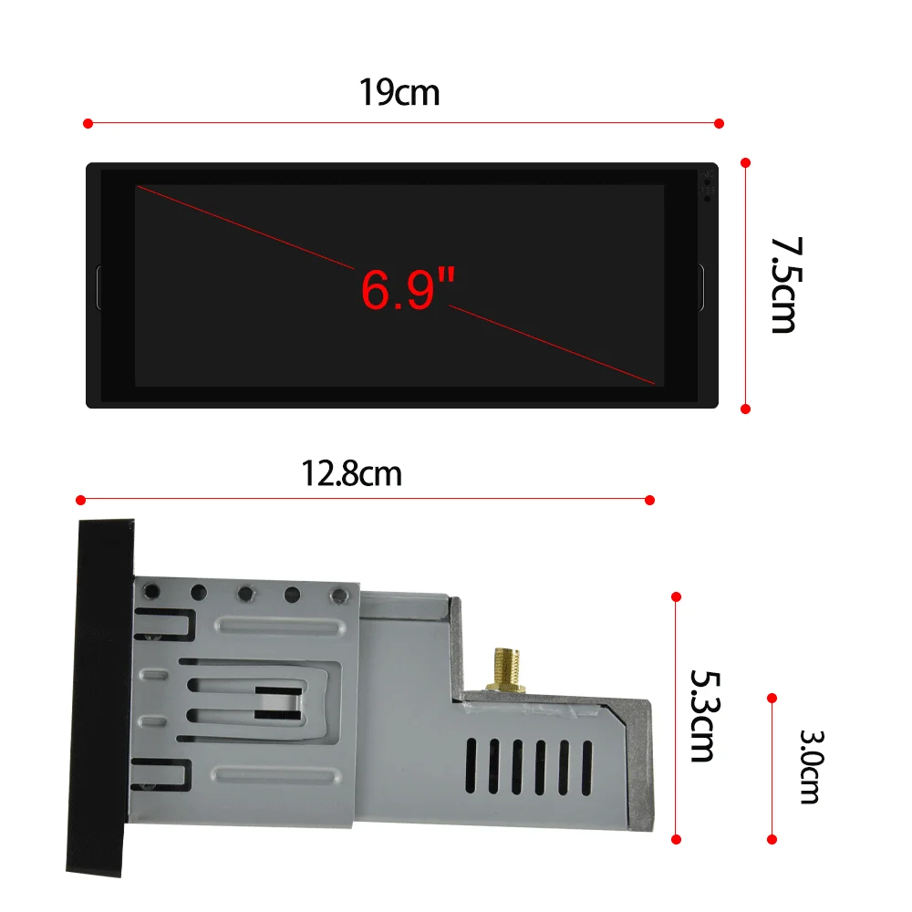 Мультимедийный плеер AMPrime 1 Din Android GPS Bluetooth Wi Fi USB FM MirrorLink 6 9 дюйма Din|Автомобильные