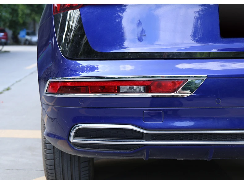 

Хромовая лампа заднего противотуманного фонаря рамка Обложка отделка 2 шт. для Audi Q5L 2018 2019 2020