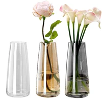 new glass vases living room dried flowers vase nordic transparent flower pot home decoration hydroponic flower vases for homes