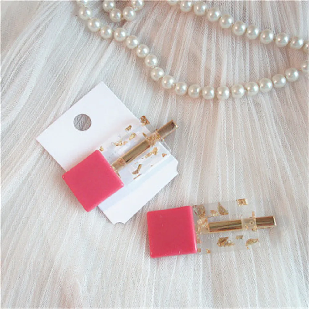 

For Women Girls Pins Hairgrips Summer Hairpin Gold Foil Resin Hair Clips