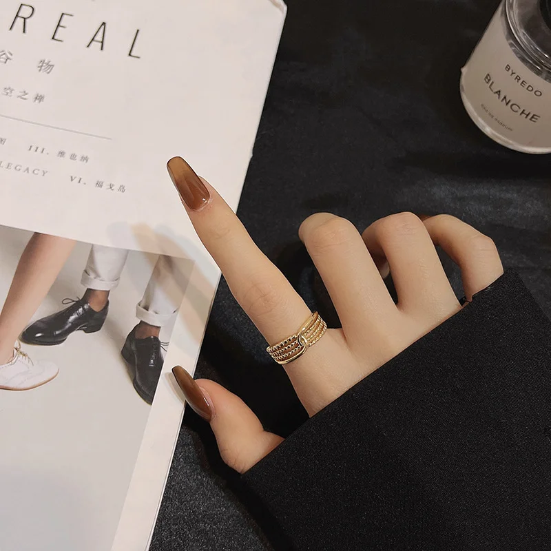 

Low Price Jewelry Gift Cool Metal Knot Simple Opening Adjustable Female Fashion Finger Party Trendy Statement Rings for Women