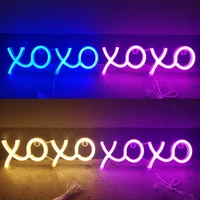 xoxo neon light led letter greeting lamp nightlight decoration ornaments for room wall art party xmas gift usb battery box