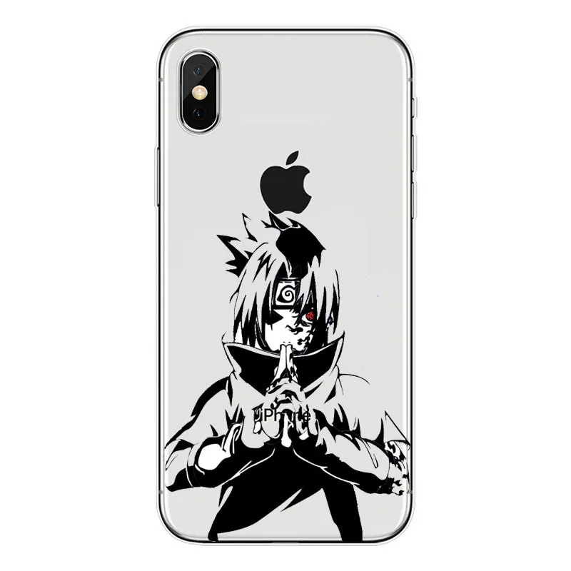 Moda аниме Uzumaki Наруто Саске Какаши мягкий Тампа да Caixa Do силиконовый чехол для iPhone