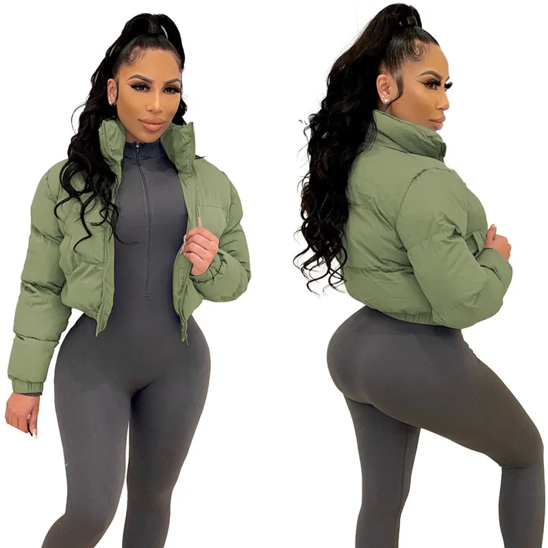 

WUHE Winter Long Sleeve Zipper Up Parkas Long Sleeve Elegant Outcoat Streetwear Down Coat Keep Warm Jacket Women's Clothing