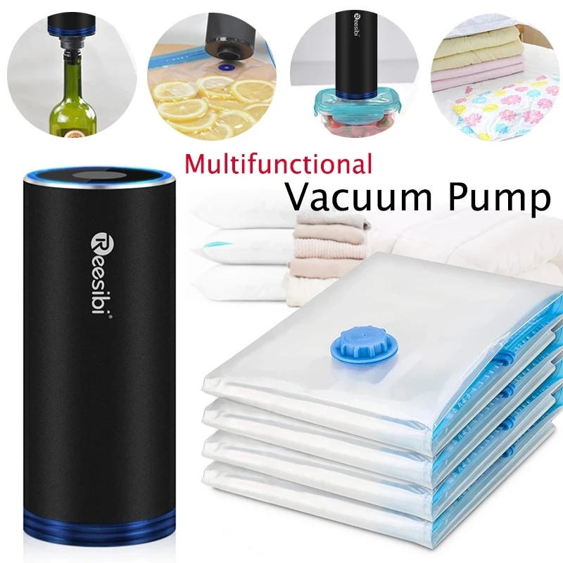

Mini Automatic Vacuum Machine Pump for Portable Traveling Home Storage Bag Clothes Food Sous Vide Vacuum Sealer Packaging Packer
