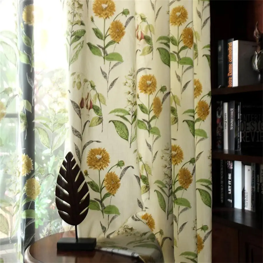 

Rural American Style Floral Blackout Bedroom Curtains Retro Fresh Luxury Curtains Drapes Sheer Tulle For Living Room MY050-5