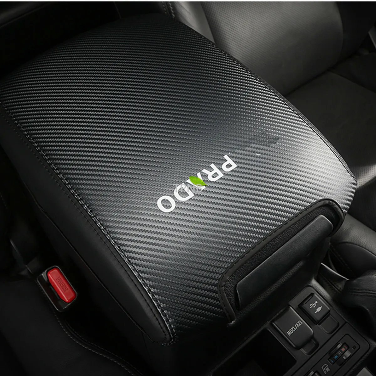 Углеродного волокна центрального подлокотника чехол КРЫШКА ДЛЯ Toyota Land Cruiser Prado 150