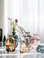 nordic colorful glass vase terrarium creative mini flower bottle hydroponic systems cute living room home decoration accessories