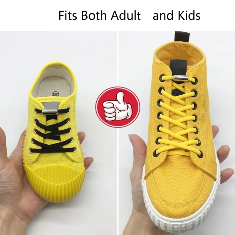 

Elastic Laces Clasps Metal Capsule Lock Buckles Tip Ends No Tie Shoelaces Tieless Reflective for Sneaker Shoelaces Repair